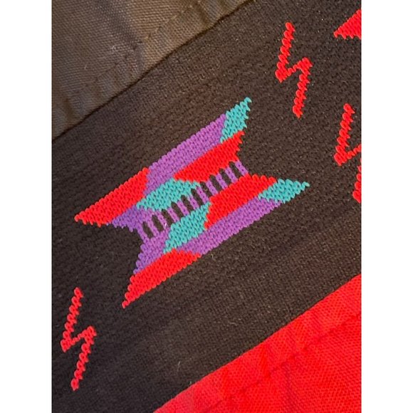Vintage Saddlebrook Wool Blanket Lined Western Aztec Coat Red XL - Picture 2 of 7
